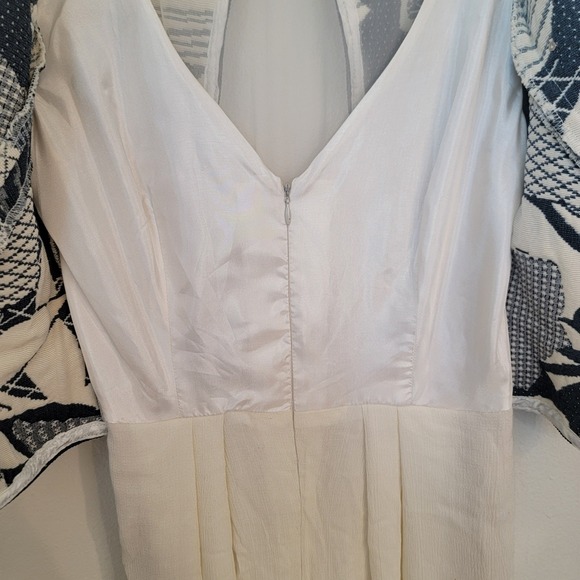 Cache Vintage Tapestry Vest Jumpsuit One Piece 80S Rhinestone Studded Mesh Panel - Picture 4 of 16